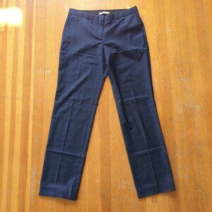 HUGO BOSS Wool Blend Lightweight Office MId-Rise Business Pants in Navy Microdot